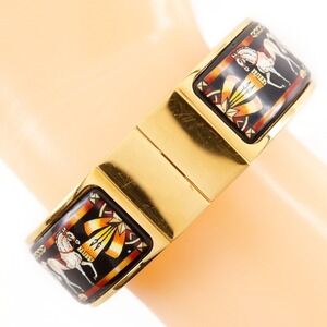 HERMES Black Charm Bracelet